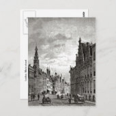 19e eeuw Leiden, hoofdstraat Briefkaart (Voorkant / Achterkant)