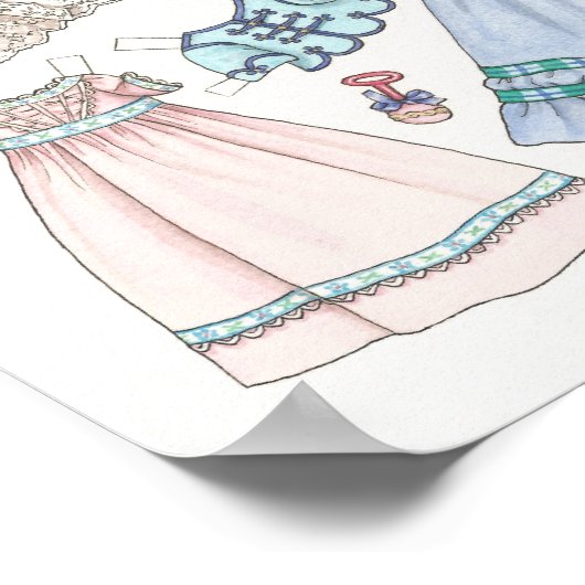 19e eeuw look baby pop-upprinter poster (Hoek)