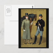 19e eeuw  Mannen Briefkaart (Voorkant / Achterkant)