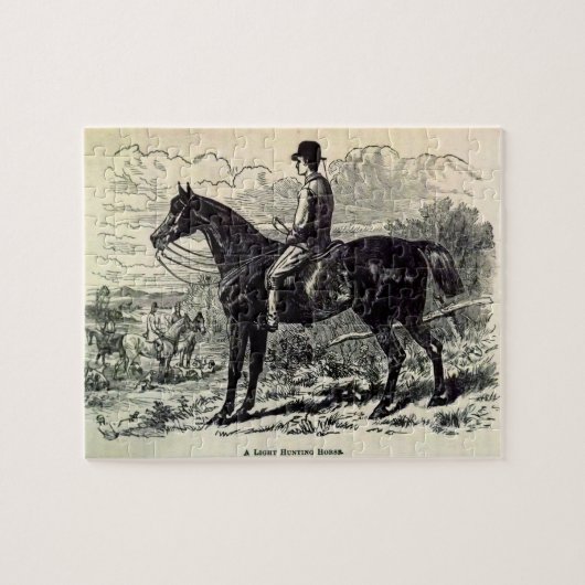 19e eeuw print A Light Hunting Horse Legpuzzel (Horizontaal)