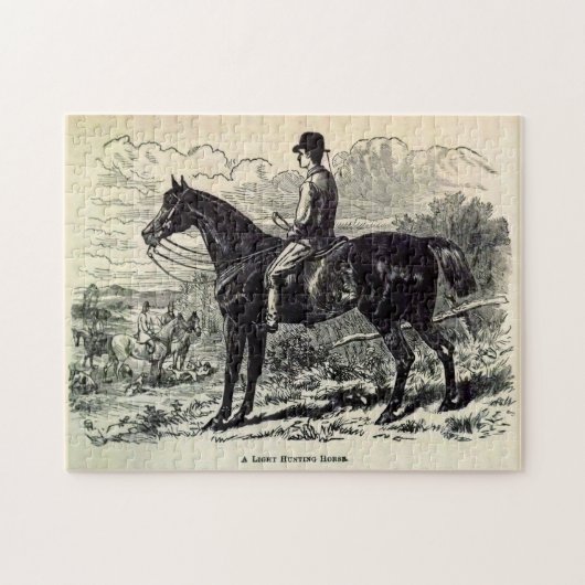 19e eeuw print A Light Hunting Horse Legpuzzel (Horizontaal)