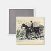 19e eeuw print A Light Hunting Horse Magneet (Voorkant / Achterkant)