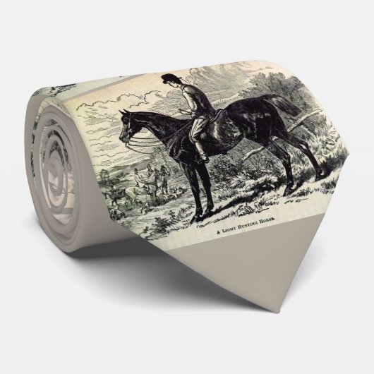 19e eeuw print A Light Hunting Horse Stropdas (Opgerold)
