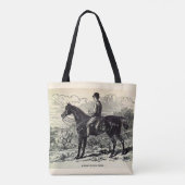 19e eeuw print A Light Hunting Horse Tote Bag (Achterkant)