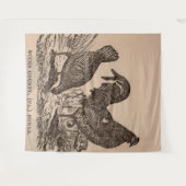 19e eeuw print Bucks County fowls kippen Wandkleed (Voorkant (horizontaal))