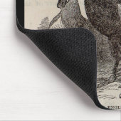 19e eeuw print grijs Engelse dorkings kippen Muismat (Hoek)