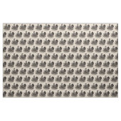 19e eeuw print grijs Engelse dorkings kippen Stof (Yard (91,4 cm))