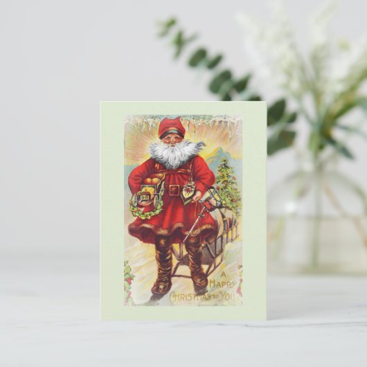 19e eeuw Saint Nicholas Briefkaart (Staand voorkant)