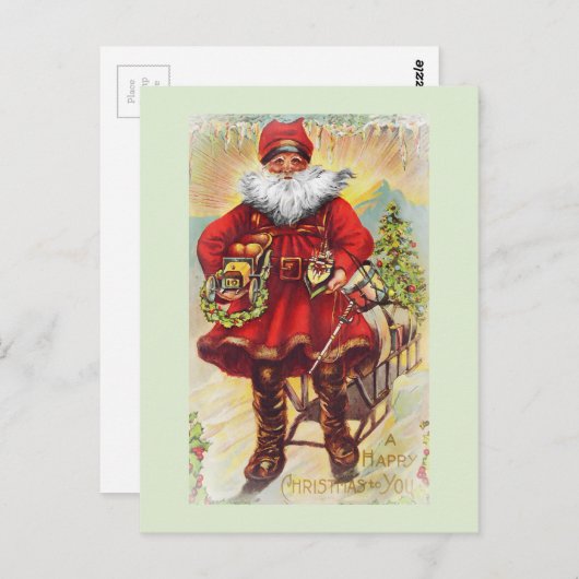 19e eeuw Saint Nicholas Briefkaart (Voorkant / Achterkant)