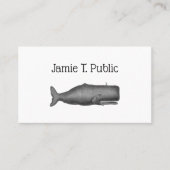  19e eeuw stilgezette walvis #1 N Visitekaartje (Voorkant)