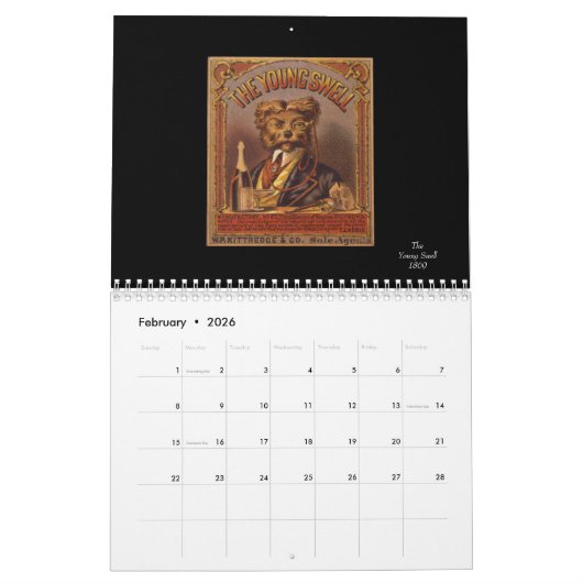  19e eeuw Tabakslabels Kalender (Feb 2026)