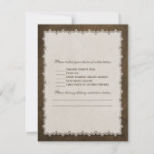 19e eeuw Tandem Bicycle Wedding RSVP (Achterkant)