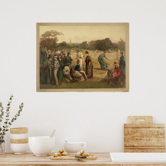 19e eeuw 'Vrouwen in Woningzin' uit 1887 Poster (Keuken)