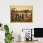 19e eeuw 'Vrouwen in Woningzin' uit 1887 Poster (Thuiskantoor)