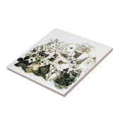 19e eeuw Wonderland-esque Woodcut Tegeltje (Zijkant)