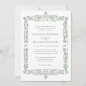 19e eeuws Antiek  grens Sage Green Kaart (Voorkant)