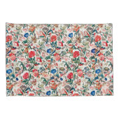  19e eeuws bloemenpatroon blauw groen rood kussensloop (Achterkant-Rechts)