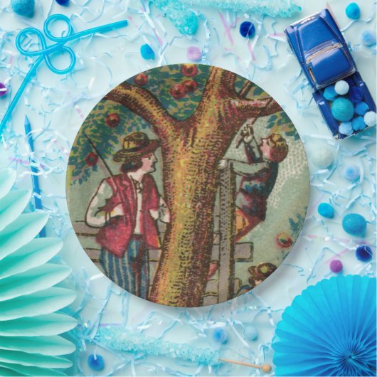 19e-eeuws Bord voor Apple Picking (Feest)