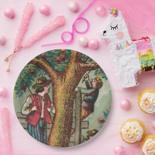 19e-eeuws Bord voor Apple Picking (Feest)