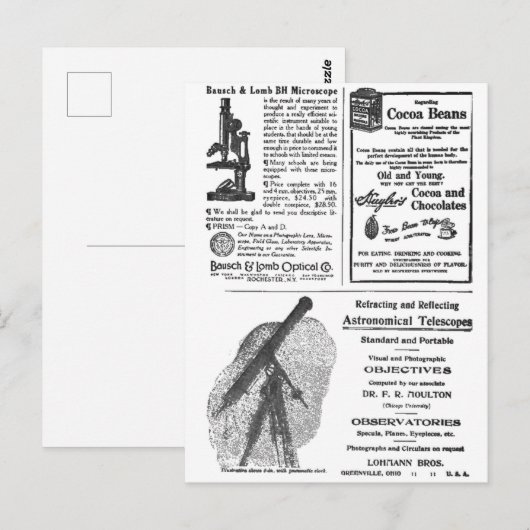 19e-eeuwse Adverteren krant Fun Fab Briefkaart (Voorkant / Achterkant)