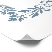 19e eeuwse Antiek  grens bruiloft welkom Poster (Hoek)