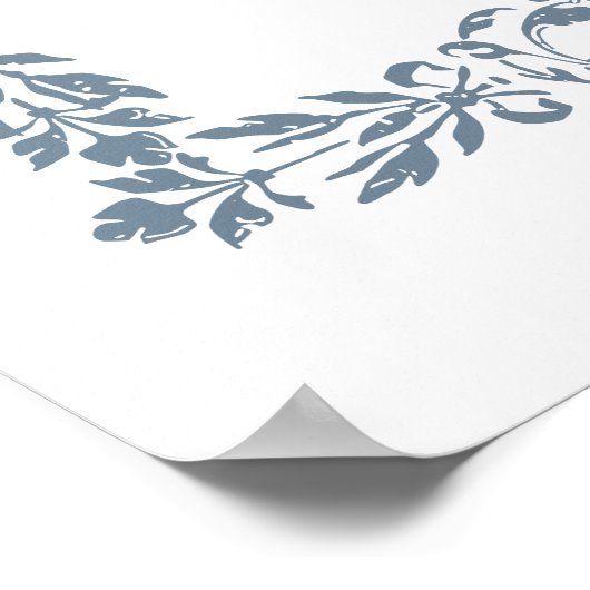 19e eeuwse Antiek grens bruiloft welkom Poster (Hoek)