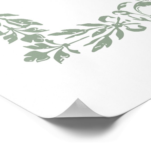 19e eeuwse Antiek grens bruiloft welkom Poster (Hoek)