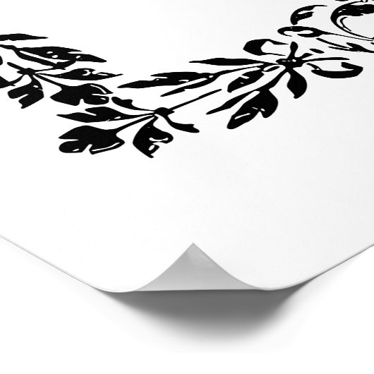 19e eeuwse Antiek  grens bruiloft welkom Poster (Hoek)