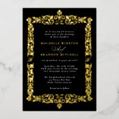 19e-eeuwse Antiek grens Folie Uitnodiging (Voorkant)