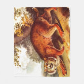 19e-eeuwse blauwdruk fleece deken (Voorkant)