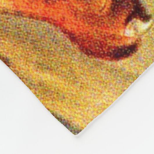 19e-eeuwse blauwdruk fleece deken (Hoek)