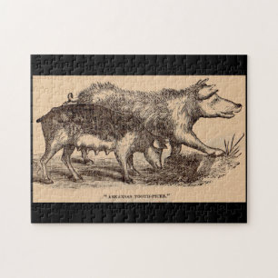 19e-eeuwse boerderij van varkens legpuzzel