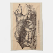 19e-eeuwse boerderij van varkens theedoek (Verticaal)