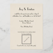 19e eeuwse bruiloft, Folie uitnodiging (Achterkant)