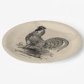 19e eeuwse dominique fowl papieren bordje (Gekanteld)