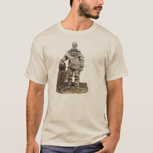  19e-eeuwse duiker met duikhelm t-shirt