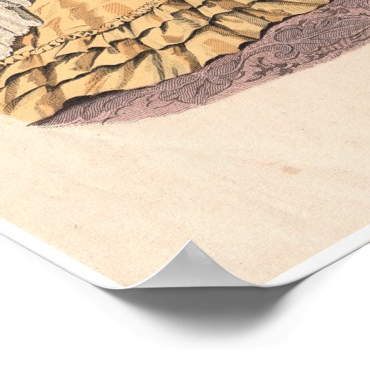 19e-eeuwse Franse Antiek Mode Poster (Hoek)