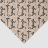 19e-eeuwse gedrukte Cotswold-schapen Tissuepapier (Detail)