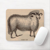 19e-eeuwse gedrukte Dorset ram Muismat (Met muis)