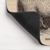 19e-eeuwse gedrukte hooglandschapen muismat (Hoek)