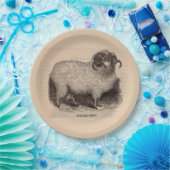 19e-eeuwse gedrukte hooglandschapen papieren bordje (Feest)