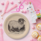 19e-eeuwse gedrukte hooglandschapen papieren bordje (Feest)