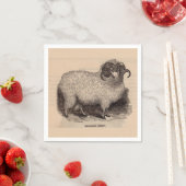 19e-eeuwse gedrukte hooglandschapen servetten (Insitu)