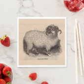 19e-eeuwse gedrukte hooglandschapen servetten (Insitu)