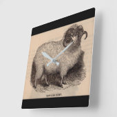 19e-eeuwse gedrukte hooglandschapen vierkante klok (Hoek)