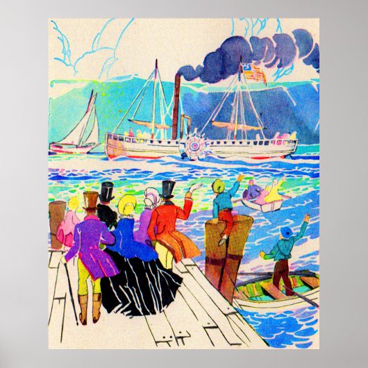 19e eeuwse jachtracefoto poster (Voorkant)