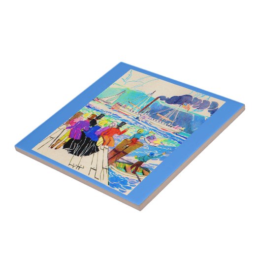 19e eeuwse jachtracefoto tegeltje (Zijkant)