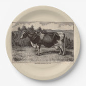 19e-eeuwse krant Holstein heifer Papieren Bordje (Voorkant)