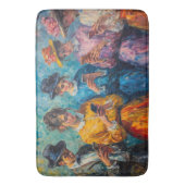 19e-eeuwse mensen gebruiken smartphones badmat (Voorkant Verticaal)