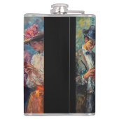 19e-eeuwse mensen gebruiken smartphones heupfles (Achterkant)